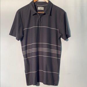 Billabong Gray Polo Shirt with Stripes